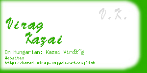 virag kazai business card